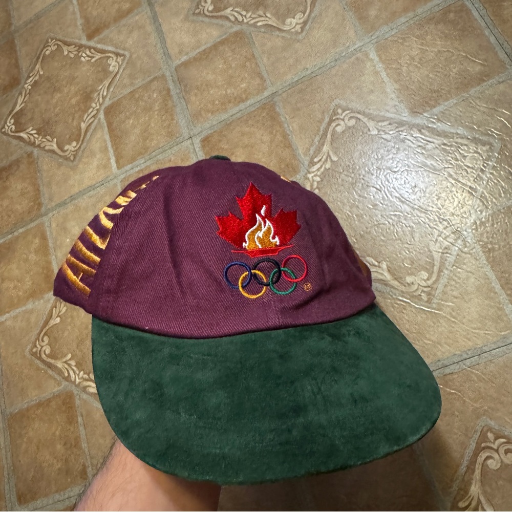 Vintage 1996 Atlanta Olympics Team Canada Hat - Paisley Underbrim - Rare.